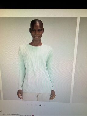 lululemon athletica Women's modal pleated back long  Sleeve  in Light Sage